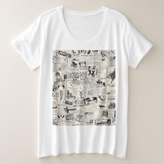 Camiseta Jornal Vintage (Frente do Design)