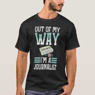 Camiseta Jornalista Escrevendo Jornalismo Repórter de Notíc