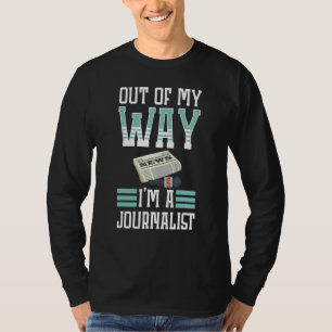 Camiseta Jornalista Escrevendo Jornalismo Repórter Mídia No