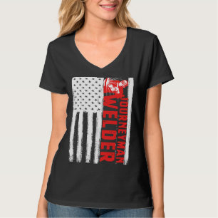 Camiseta Jornalista Welder Ideia para um Handyman Patriótic