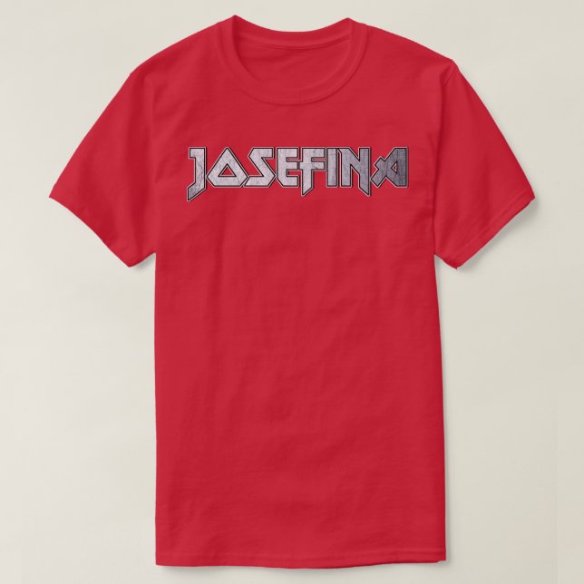Camiseta Josefina de metais pesados (Frente do Design)