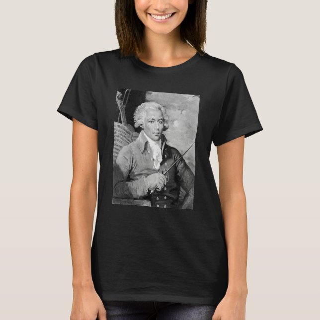 Camiseta Joseph Boulogne  Music Composer & Fencer French Hi (Frente)