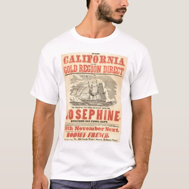 Camiseta "Josephine" à propaganda de Califórnia (1280A) (Frente)