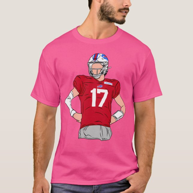 Camiseta Josh Allen Flat Cartoon (Frente)