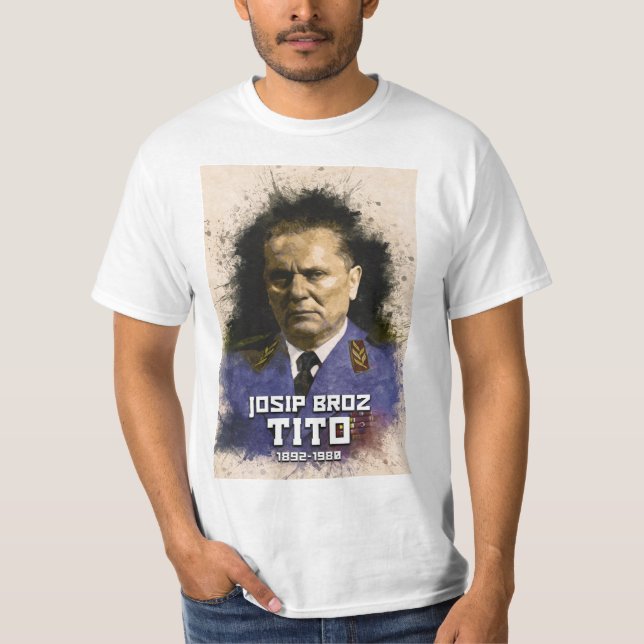 Camiseta Josip Broz Tito 1892 - 1980 SFRJ Cor Retrato (Frente)