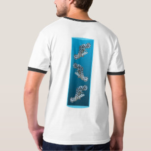 Camiseta Jovem Agrupamento - Design de fundo azul  