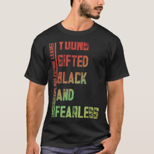 Camiseta Jovem, dotado, negro, sem medo Um tributo aos amer