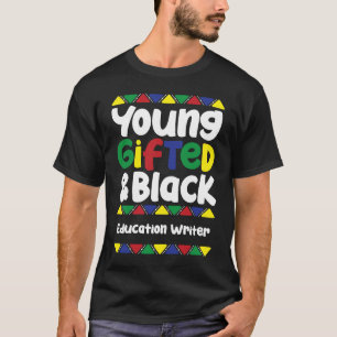 Camiseta Jovem ed e escritor de educação do mês da história