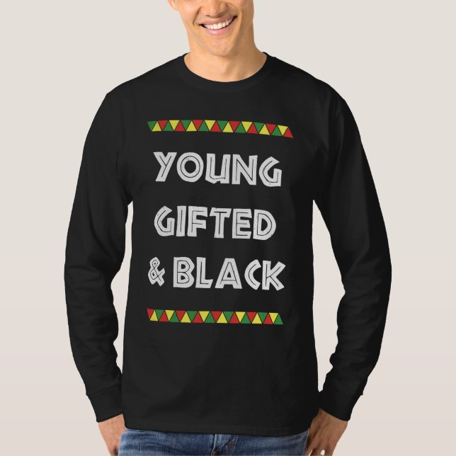 Camiseta jovem ed e preto História Negra (Frente)