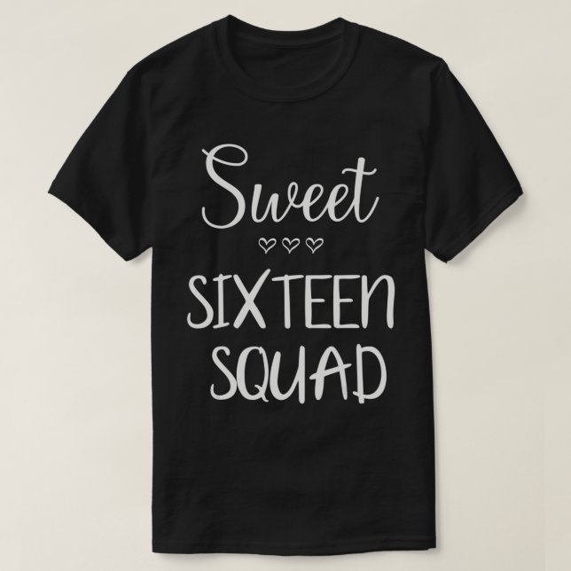 Camiseta Jovem Esquadrão de Siteen 16º Aniversário (Frente do Design)