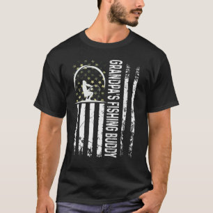 Camiseta Jovem Fishe de Pesca do Vovô Patriótico e Bonito