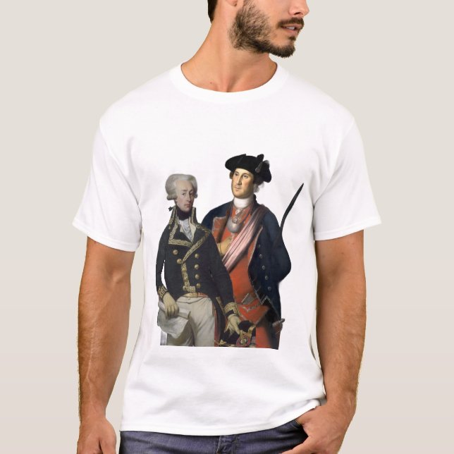 Camiseta Jovem George Washington e Lafayette (Frente)