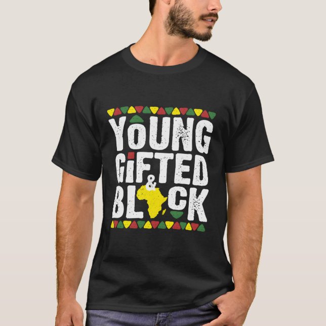 Camiseta Jovem Negro Dashiki Africano Orgulho M (Frente)