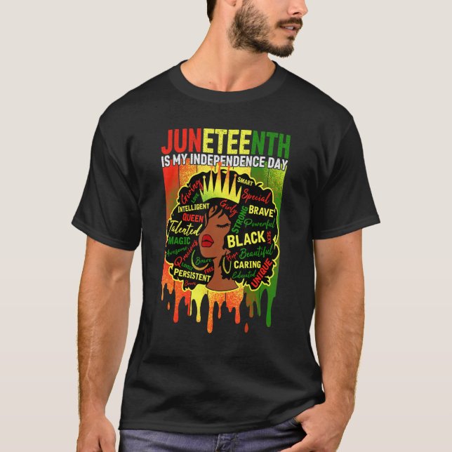 Camiseta Jovem Negro E Ish Livre Desde 1865 Liberdade Negra (Frente)
