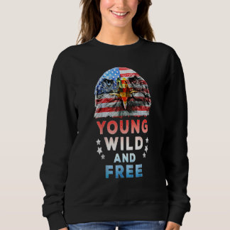 Camiseta Jovem Patriótico Americano Livre E Selvagem 4 De J