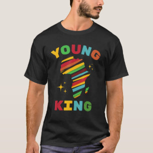 Camiseta Jovem Rei Colorido História Negra Africana-America