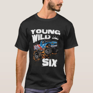 Camiseta Jovem selvagem e 6 de Aniversário de Seis Monstros