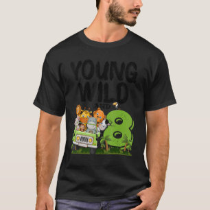 Camiseta Jovem Selvagem E Oitavo Aniversário Safari Animal 