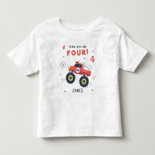 Camiseta Jovem Selvagem E Quatro Aniversário De 4 Anos Cria