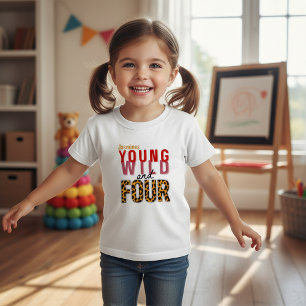 Camiseta Jovem Selvagem e Quatro Estampas de Leopardo de An