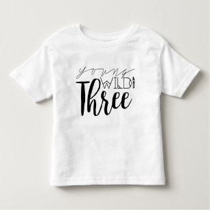 Camiseta Jovem Selvagem e Três   ANIVERSÁRIO DE 3 ANOS