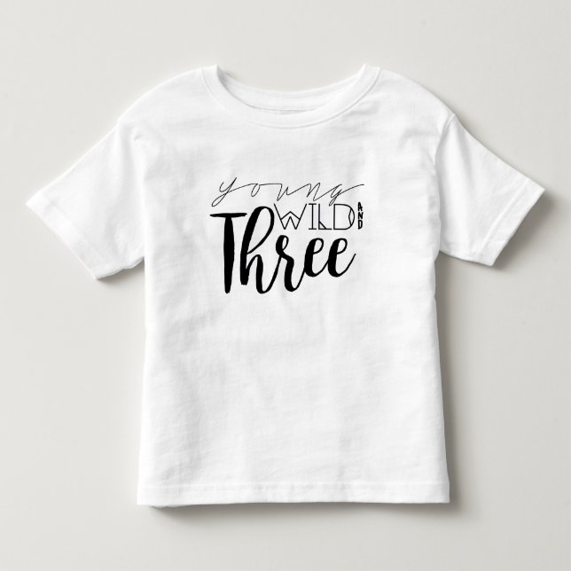 Camiseta Jovem Selvagem e Três | ANIVERSÁRIO DE 3 ANOS (Frente)