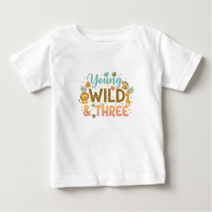 Camiseta Jovem Selvagem & Três - Aniversário Safari