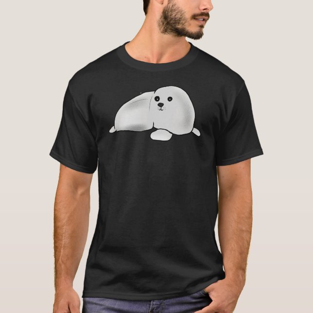 Camiseta Jovens adolescentes Cute Artic Harp Seal para Anim (Frente)