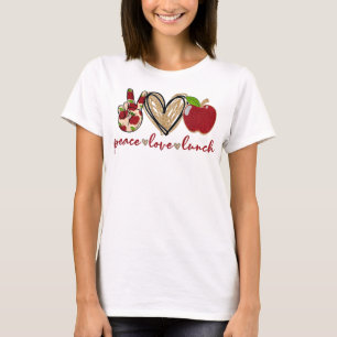 Camiseta Jovens Almoçadas Engraçadas Dama do Almoço da Paz