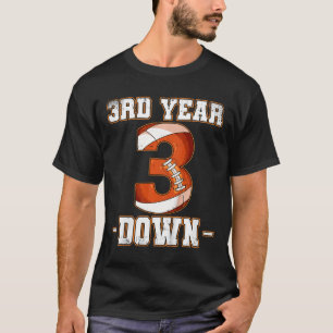 Camiseta Jovens aniversário de 3 anos Futebol No 3º Ano De 