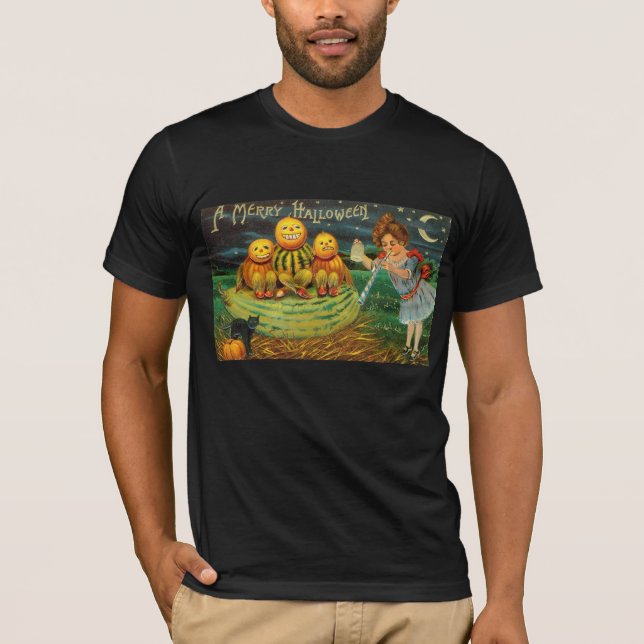 Camiseta Jovens Bruxas: Homens Abóbora em Magick Altar (Frente)