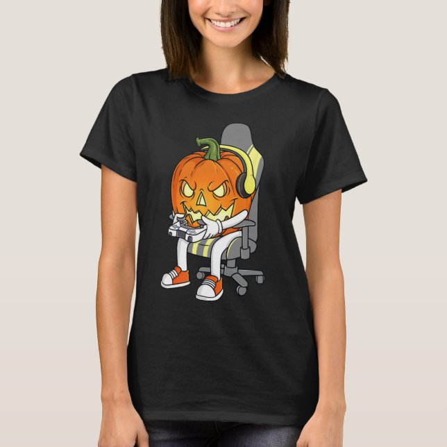 Camiseta Jovens do Jogo Halloween Jackolanterna assustadore (Frente)
