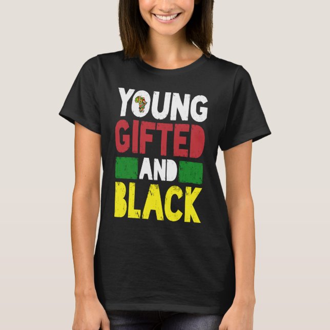 Camiseta Jovens do Orgulho Negro da África e Negra (Frente)