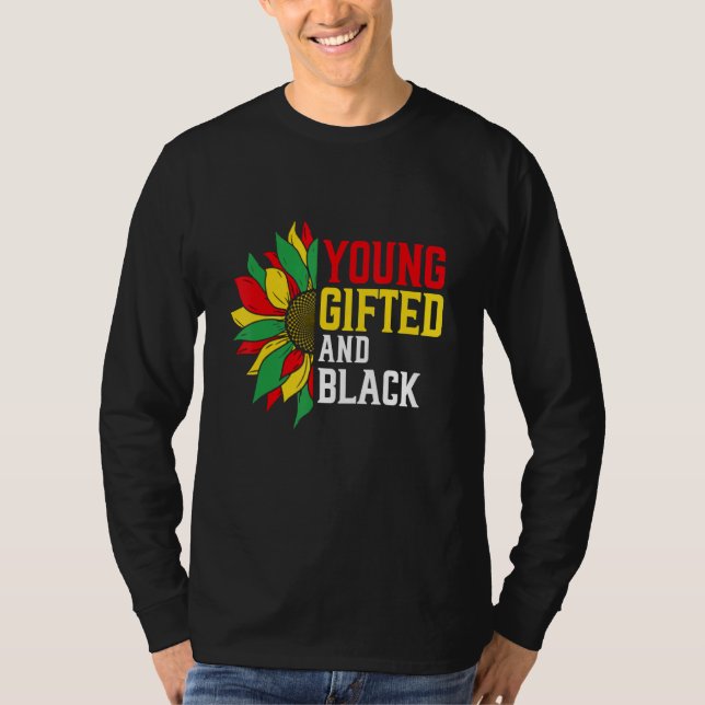 Camiseta Jovens e orgulhosas flores negras melanina African (Frente)