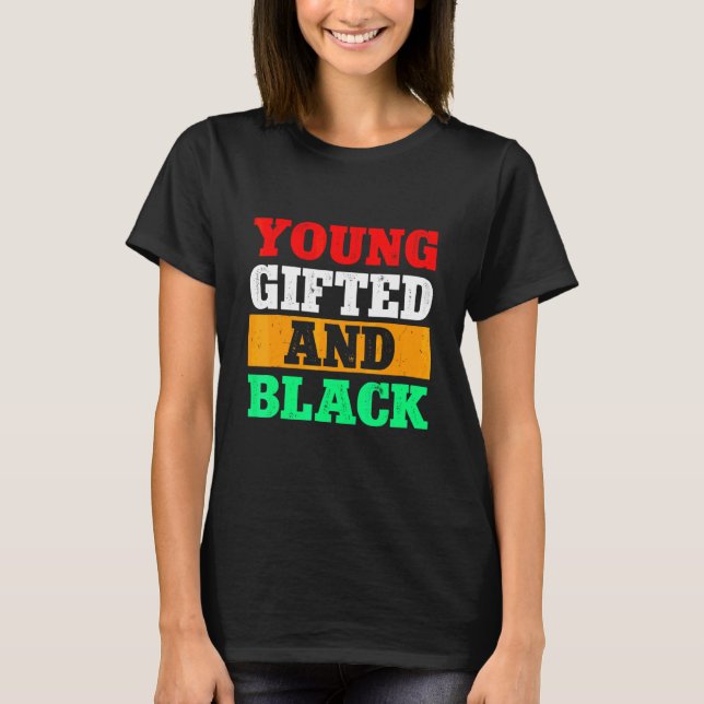 Camiseta Jovens Ed Black History Month afro-americano Prid (Frente)
