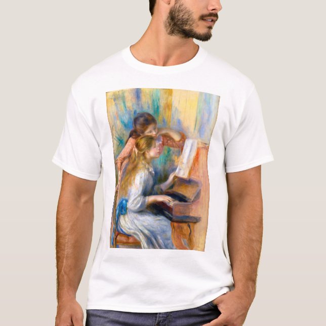 Camiseta Jovens Garotas no Piano, Renoir (Frente)