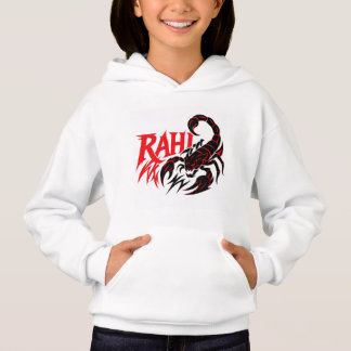 Camiseta Jovens Hoodie Apresentando um Design de Escorpião