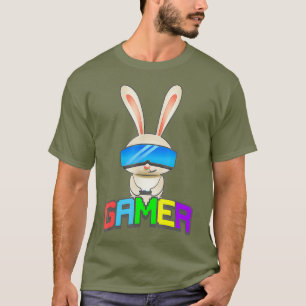 Camiseta Jovens Jogadores Da Páscoa Oferecem Jogos Gráficos