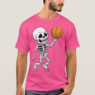 Camiseta Jovens jogadores de basquete de Skeleton Spooketon