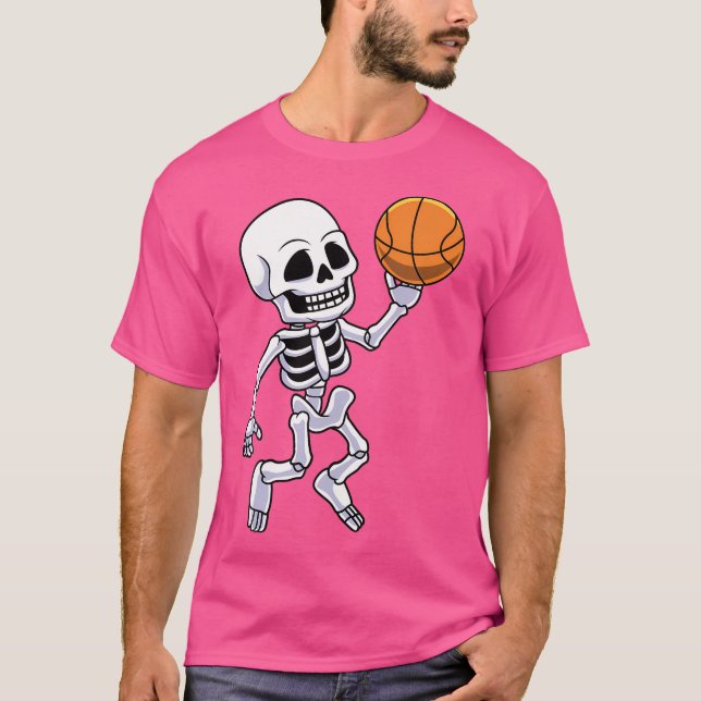 Camiseta Jovens jogadores de basquete de Skeleton Spooketon (Frente)
