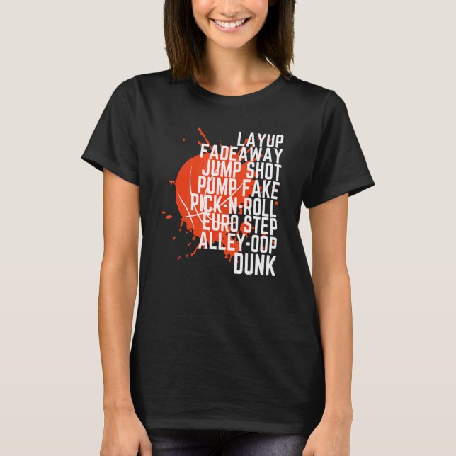 Camiseta Jovens jogadores de basquetebol em bola (Frente)