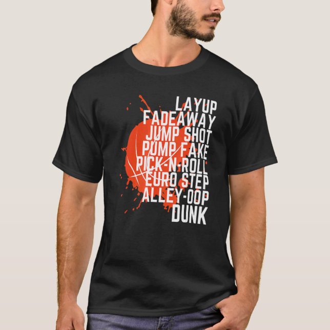 Camiseta Jovens jogadores de basquetebol em bola (Frente)