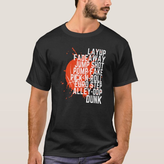 Camiseta Jovens jogadores de basquetebol em bola (Frente)