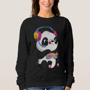 Camiseta Jovens jogadores de jogos para Panda Meninas
