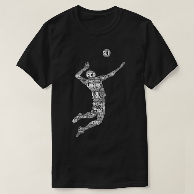Camiseta Jovens jogadores de voleibol (Frente do Design)