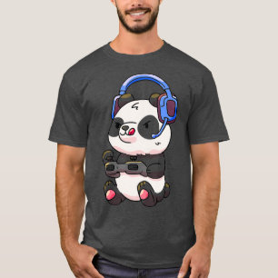 Camiseta Jovens Jovens Jogando Engraçado Panda Oferece Pre
