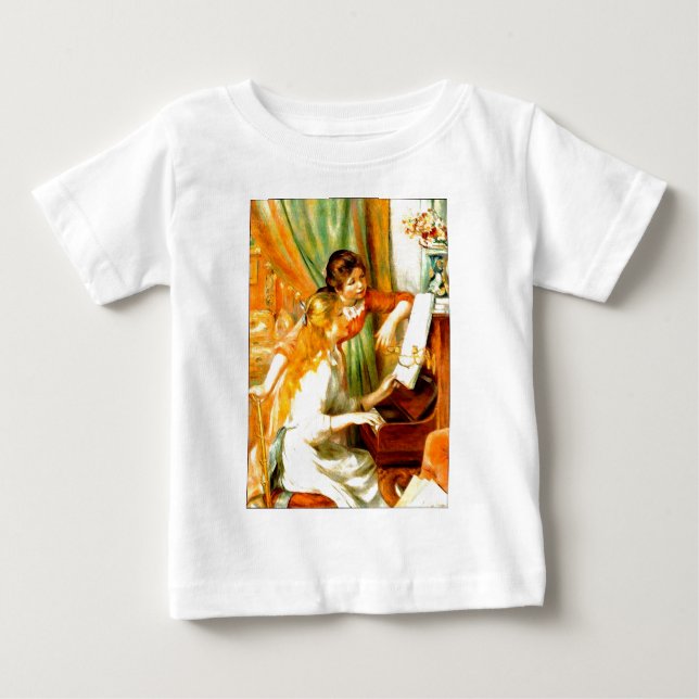 Camiseta Jovens Meninas no Piano (Frente)