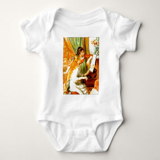 Camiseta Jovens Meninas no Piano (Frente)