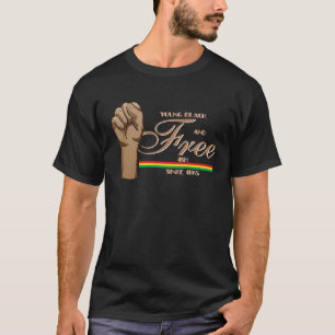 Camiseta Jovens Negros E Livres Desde 1865 Respiram À Liber