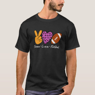 Camiseta Jovens Padrões Leopard Do Peace Love